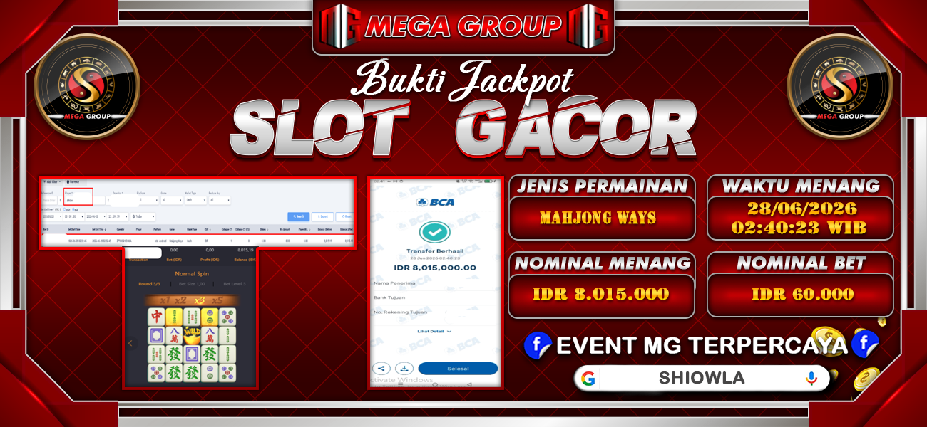 Bukti JP situs Shiowla hari Minggu, 28 Juni 2026